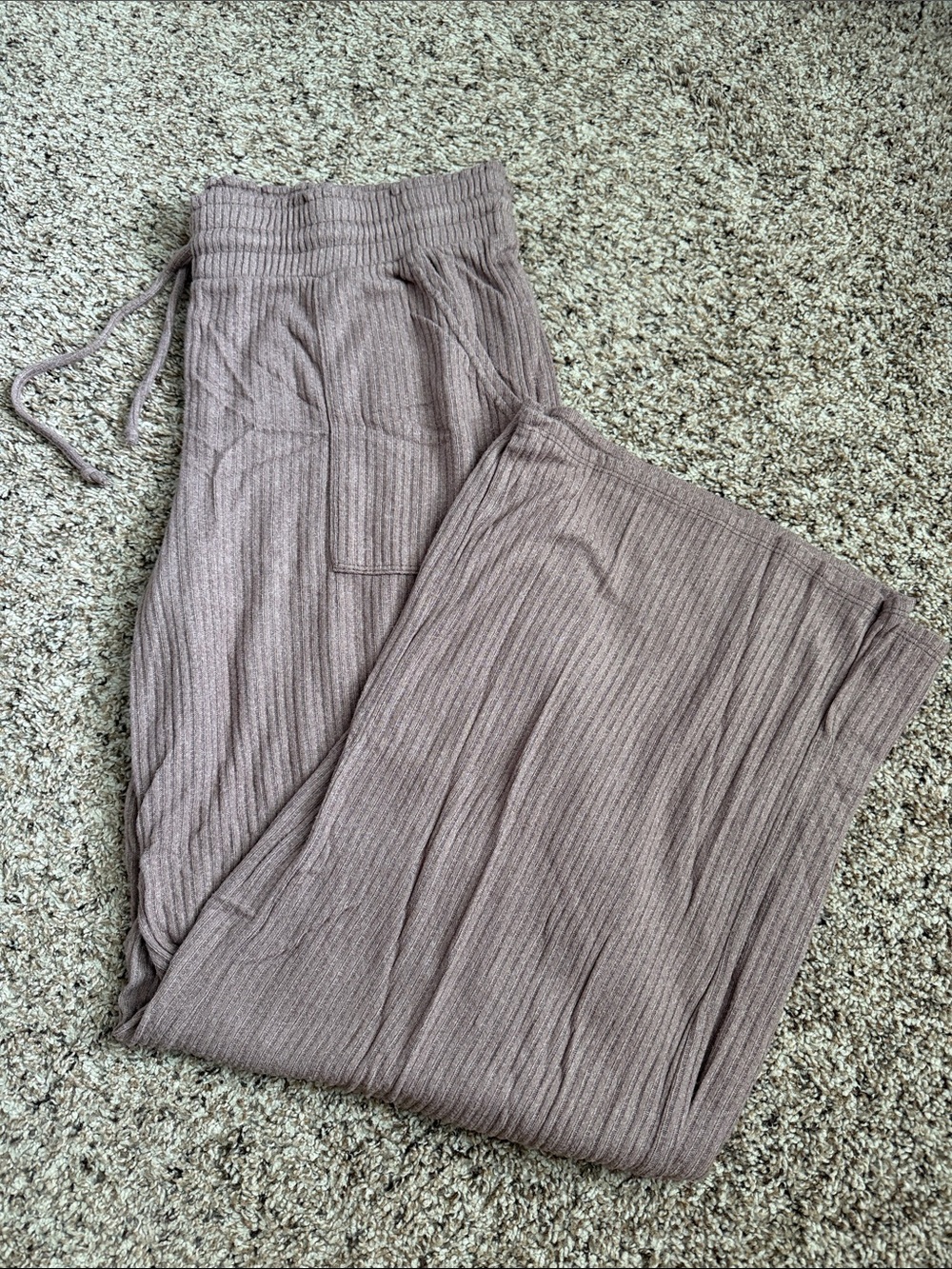 WOMENS STARS ABOVE RIBBED WIDE LEG PAJAMA PANTS
